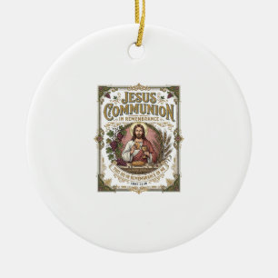 Ornamento De Cerâmica Comunhão de Jesus Comunhão de Jesus Fé Cristã Vi