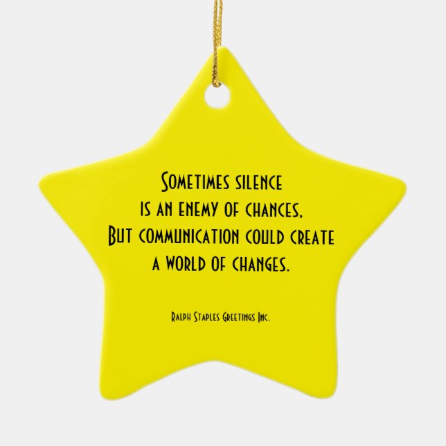 Ornamento De Cerâmica comunicação (Frente)