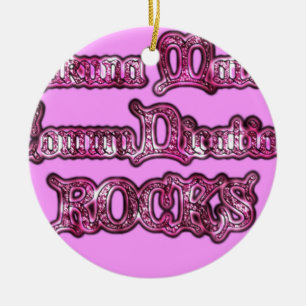 Ornamento De Cerâmica Comunicação Rochas Rosa Hakuna Matata .png