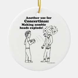 Ornamento De Cerâmica Concertina faz os zombies explodirem