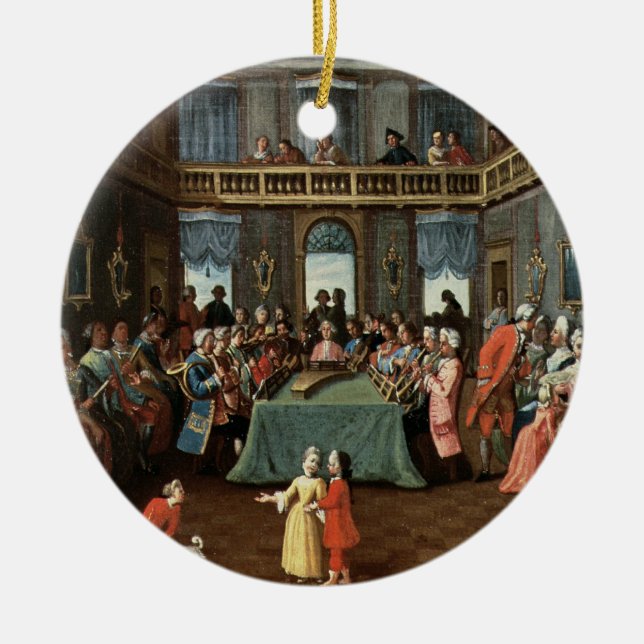 Ornamento De Cerâmica Concerto em uma casa privada (Frente)