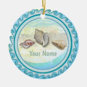 Ornamento De Cerâmica Conchas