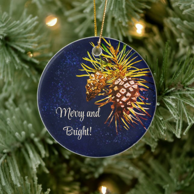 Ornamento De Cerâmica Cone de pínus (Árvore)