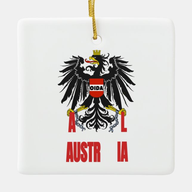 Ornamento De Cerâmica Confusão Da Áustria Com Águia (Frente)