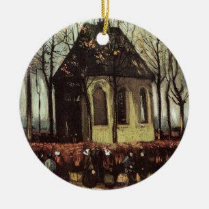 Ornamento De Cerâmica Congregação na Igreja, Nuenen por Vincent van Gogh