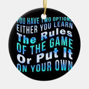 Ornamento De Cerâmica Conheça As Regras Do Jogo Engraçado, piada sarc