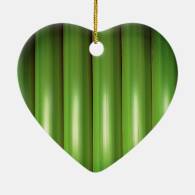 Ornamento De Cerâmica Conjunto de bambu verde (Verso)