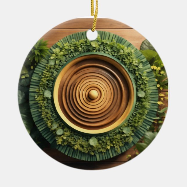 Ornamento De Cerâmica Conjunto de decoração de occasões refinados" (Frente)