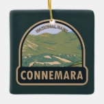 Ornamento De Cerâmica Connemara National Park Irlanda Doze Bens Viagem<br><div class="desc">Design de arte vetorial de Connemara. O parque inclui montanhas,  turfeiras,  mortes,  prados e florestas.</div>