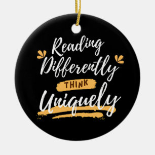 Ornamento De Cerâmica consciência mundial da dislexia