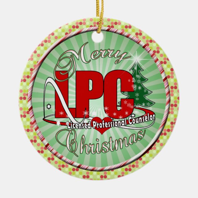 Ornamento De Cerâmica Conselheiro profissional licenciado NATAL do LPC (Frente)
