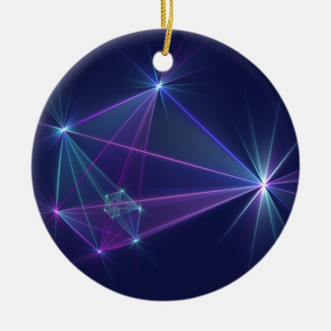 Ornamento De Cerâmica Constelação, Abstrato Fantasy Arte Fractal (Frente)