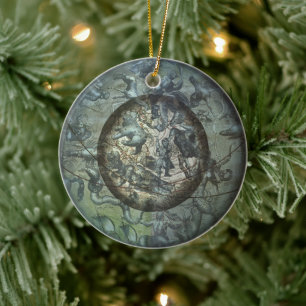 Ornamento De Cerâmica Constelação Celestial do Norte Vintage