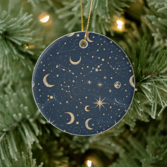 Ornamento De Cerâmica Constelação Celestial - Noite Estelar (1) (Árvore)