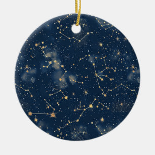 Ornamento De Cerâmica Constelação Celestial - Noite Estelar (5)