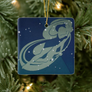 Ornamento De Cerâmica Constelação de Virgem Vintage Astrologia Zodiac