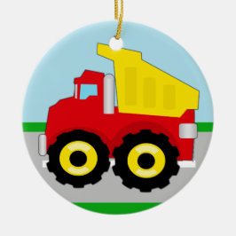 Ornamento De Cerâmica Construção Dumptruck dos miúdos