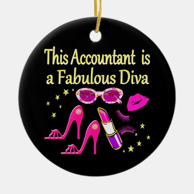 ORNAMENTO DE CERÂMICA CONTABILISTA DIVA FABULOSA DIVA (Frente)