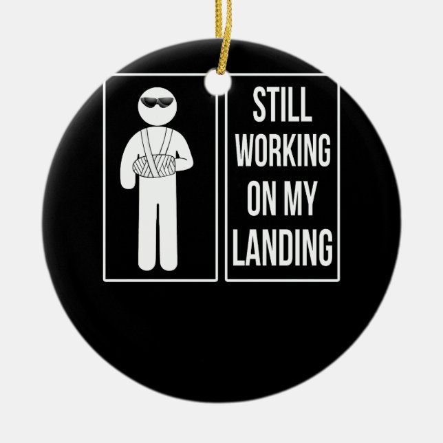 Ornamento De Cerâmica Continuando Trabalhando Em Meu Recove De Braço Que (Frente)