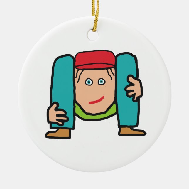 Ornamento De Cerâmica Contorcionista (Frente)