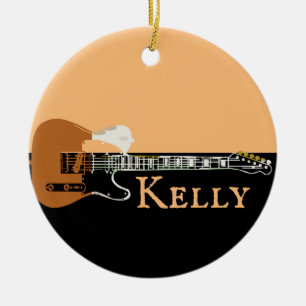Ornamento De Cerâmica Contrabaixo Elétrico Música Personalizada