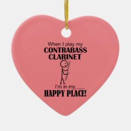 Ornamento De Cerâmica Contrabass Clarinet Happy Place Ornament Cerâmica