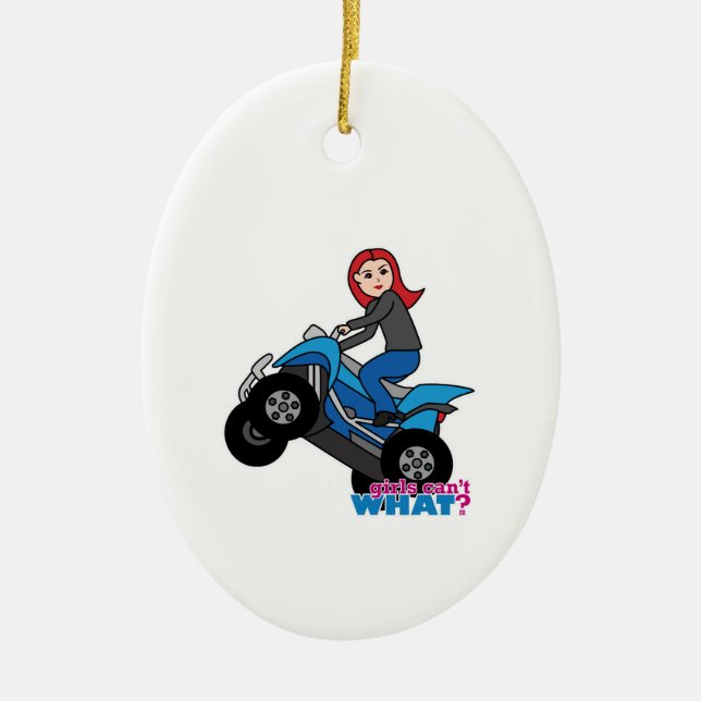 Ornamento De Cerâmica Controle ATV - Vermelho (Frente)