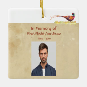 Ornamento De Cerâmica Convite de Foto Memorial Presente Arte de Faisão