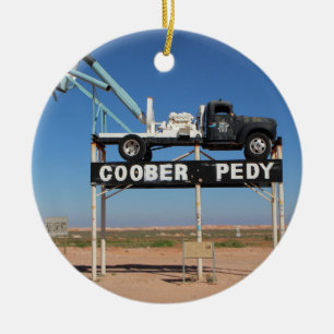 Ornamento De Cerâmica Coober Pedy Personalizável Outback Souvenir
