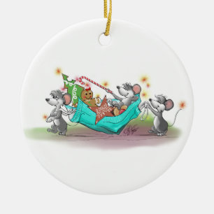 Ornamento De Cerâmica Cookie Heist Natal