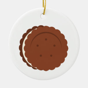 Ornamento De Cerâmica Cookie Oreo