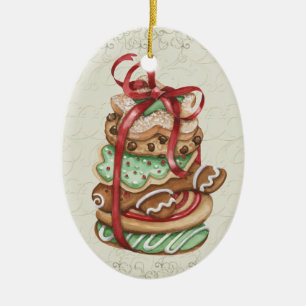 Ornamento De Cerâmica Cookies de Natal - SRF