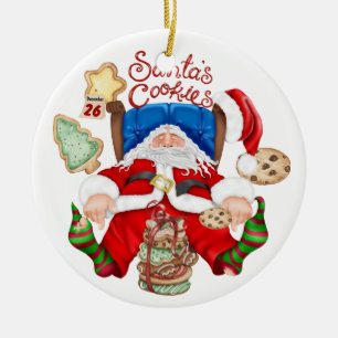 Ornamento De Cerâmica Cookies de Papais noeis - SRF