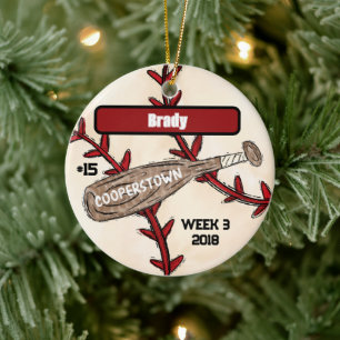 Ornamento De Cerâmica Cooperstown NY Viagem Baseball - Manutenção Person