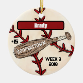 Ornamento De Cerâmica Cooperstown NY Viagem Baseball - Manutenção Person