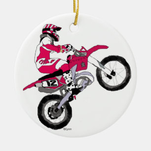 Ornamento De Cerâmica Cópia Motocross300