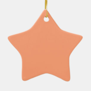 Ornamento De Cerâmica Cor Cor Cor Rosa Salmão de Destaque Personalizáv