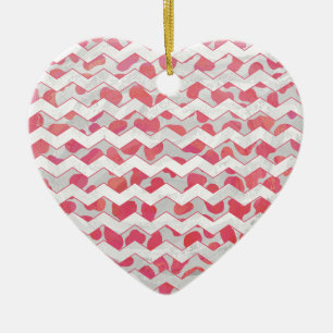 Ornamento De Cerâmica Cor-de-rosa e branco-dalmáticos