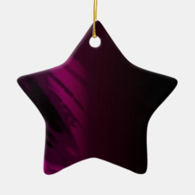 Ornamento De Cerâmica Cor do Rosa preto (Frente)