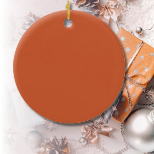 Ornamento De Cerâmica Cor Sólida Laranja do Terracotta Clássico Evol