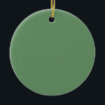 Ornamento De Cerâmica Cor Verde Russa Mínima Profissional Sólida<br><div class="desc">Design de cor verde extremamente estética,  simples e profissional.</div>