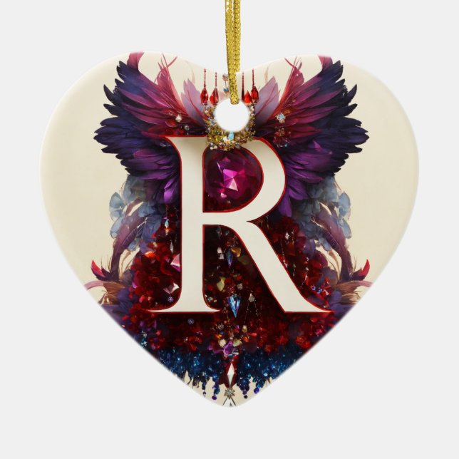 Ornamento De Cerâmica Coração (Frente)