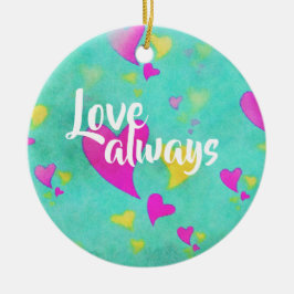 Ornamento De Cerâmica Coração Bonito Amor Sempre Namorados