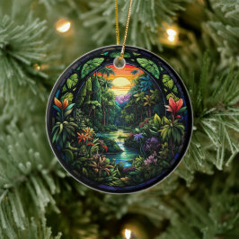 Ornamento De Cerâmica Coração cerâmica do rio Tropical