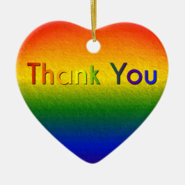Ornamento De Cerâmica Coração de Cor do Arco-Íris