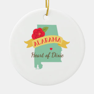 Ornamento De Cerâmica Coração de Dixie
