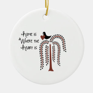 Ornamento De Cerâmica Coração Doméstico