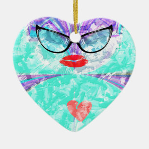 Ornamento De Cerâmica Coração perfeito