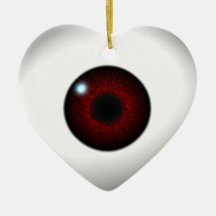 Ornamento De Cerâmica coração vermelho