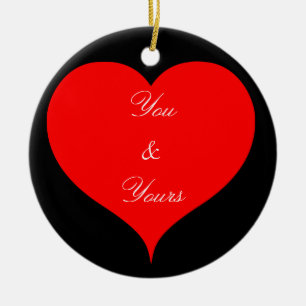 Ornamento De Cerâmica Coração Vermelho Para Sempre Seu Namorados Thunder